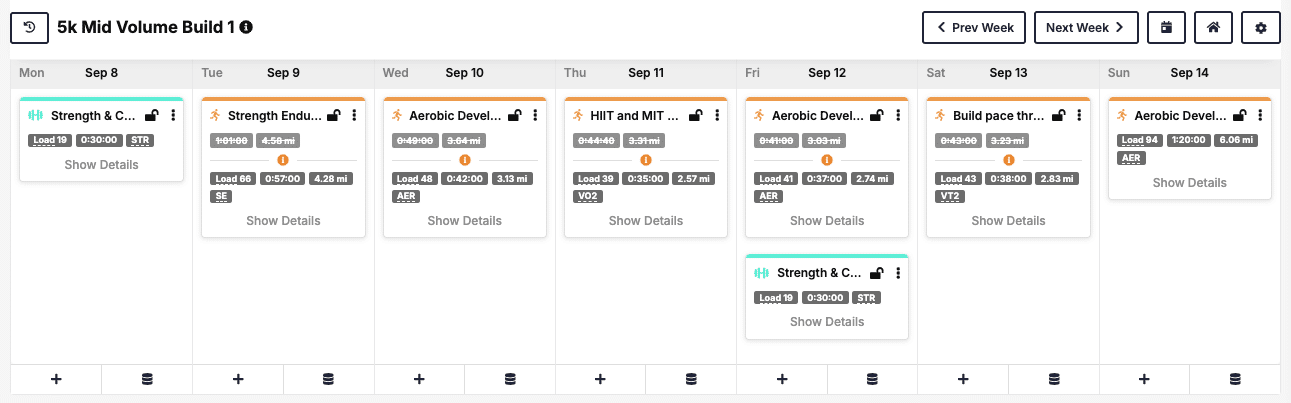 5k training week